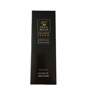 GLAMFOX Black Snail Mucin Collagen Serum 1.76 oz/50g Made in‎ Korea